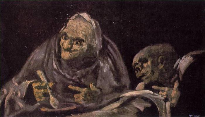 Francisco de Goya Two Women Eating oil painting picture